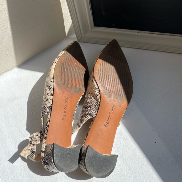 Franko Satro Snake Print Sling Back Pump Sz. 7M - Picture 6 of 6